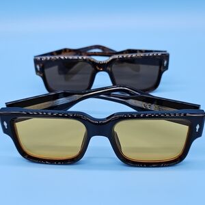 Men's Black and Brown Sunglasses